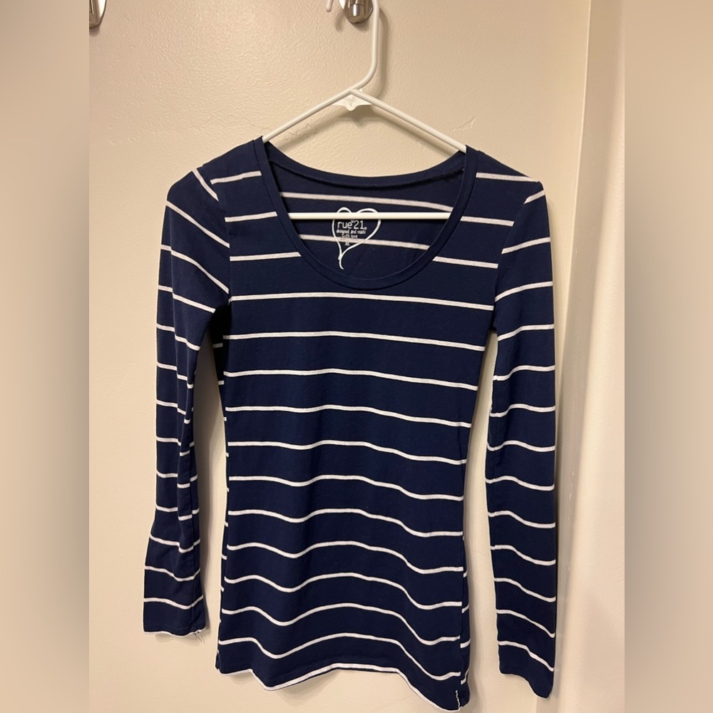 Blue with white stripes